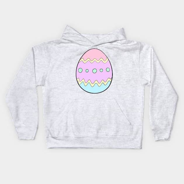 Pastel Easter Egg Kids Hoodie by Lady Lilac